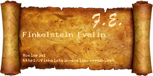 Finkelstein Evelin névjegykártya